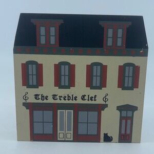 Cats Meow The Treble Clef Building 1991 Series‎ IX Folk Art Miniature House 4"